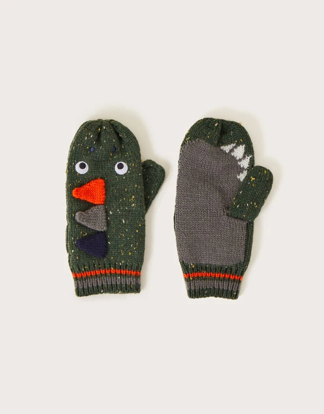 MONSOON Stewie Dinosaur Mitten Gloves Green 1 MONSOON Stewie Dinosaur Mitten Gloves Green