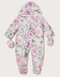 MONSOON Baby Flower Pramsuit Orange