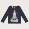 MONSOON Nutcracker Long Sleeve Top Blue