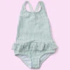 Liewood Amara Stripe Seersucker Swimsuit Blue