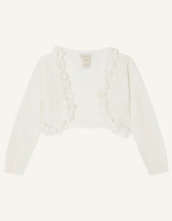 MONSOON Floral 3D Cardigan Ivory