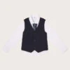 MONSOON Callum 3 Piece Waistcoat And Shirt Set Blue