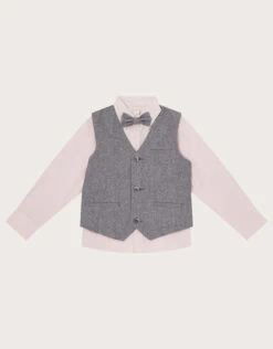 MONSOON Three-Piece Waistcoat And Shirt Set Grey