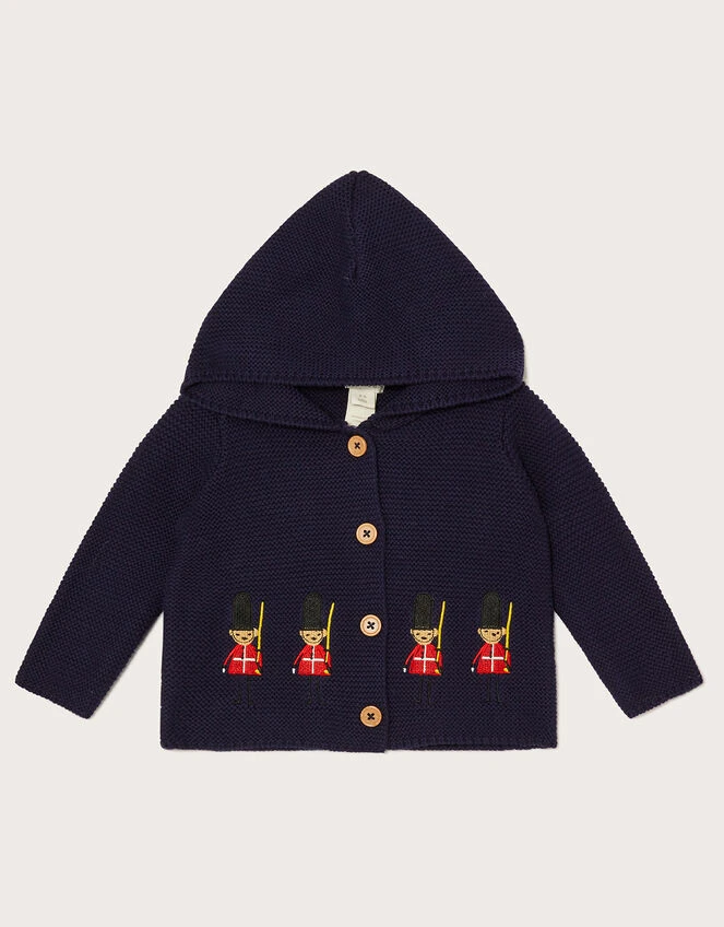 MONSOON Newborn London Guards Knitted Cardigan Blue 1 MONSOON Newborn London Guards Knitted Cardigan Blue