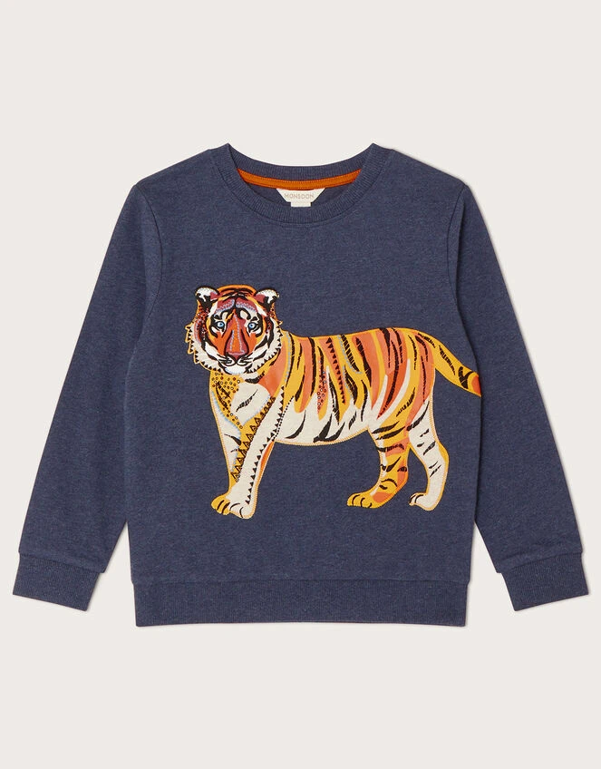 MONSOON Tiger Jumper WWF-UK Collaboration Blue 2 MONSOON Tiger Jumper WWF-UK Collaboration Blue - Image 2