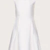 MONSOON Duchess Twill Bardot Prom Dress Ivory