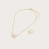 Jewel Butterfly Necklace And Ring Set
