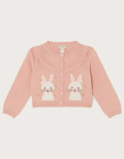 MONSOON Baby Bunny Cardigan Pink