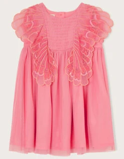 MONSOON Baby Butterfly Sleeve Dress Pink