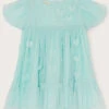 MONSOON Baby 3D Heart Mesh Dress Blue