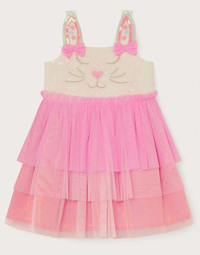 MONSOON Baby Novelty Bunny Disco Dress Pink 1 MONSOON Baby Novelty Bunny Disco Dress Pink