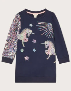 MONSOON Unicorn Sweat Tunic Blue