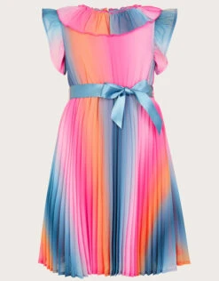 MONSOON Pleated Ombre Swing Dress Pink