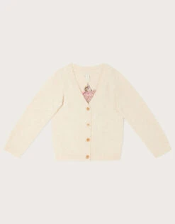 MONSOON Intarsia Horse V-Neck Cardigan Camel