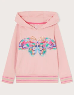MONSOON Butterfly Hoodie Pink