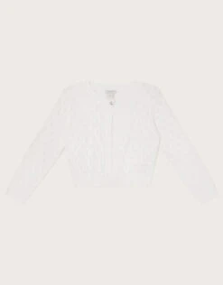 MONSOON Pointelle Cardigan Ivory