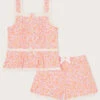 MONSOON Ditsy Jersey Pyjama Set Pink