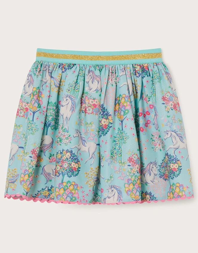 MONSOON Unicorn Print Skirt Blue 1 MONSOON Unicorn Print Skirt Blue