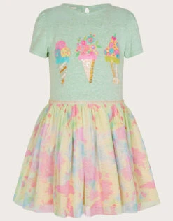 MONSOON Tie Dye Ice-Cream Disco Dress Multi