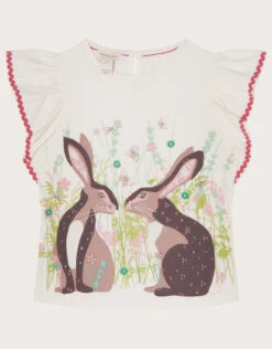MONSOON Hare T-Shirt WWF-UK Collaboration Ivory