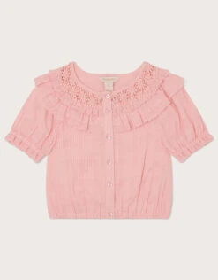 MONSOON Boutique Netta Lace Insert Top Pink
