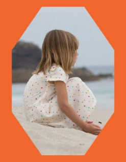 Little Green Radicals Rainbow Spots Smocked Dress White