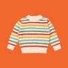 Little Green Radicals Rainbow Stripe Snuggly Knit Jumper Multi