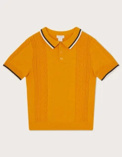 MONSOON Knitted Polo T-Shirt Yellow