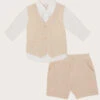 MONSOON Cooper Three-Piece Suit With Shorts Natural