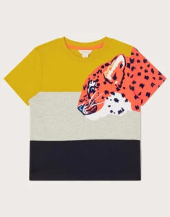 MONSOON Leopard Colour Block T-Shirt Multi