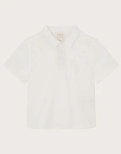 MONSOON Half Placket Slub Shirt Ivory