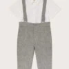 MONSOON Newborn Billy Braces And Trousers Set Grey
