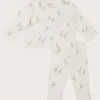 MONSOON Newborn Giraffe Print Hooded Set Ivory