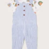 MONSOON Newborn Rainbow T-Shirt Stripe Dungarees Multi