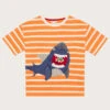 MONSOON Shark Stripe T-Shirt Orange
