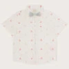 MONSOON Boat Print Shirt With Bow Tie Ivory