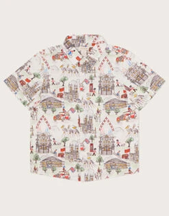 MONSOON London Print Shirt Ivory