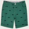 MONSOON Shark Embroidered Chino Shorts Green