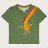 MONSOON Embroidered Giraffe T-Shirt WWF-UK Collaboration Green