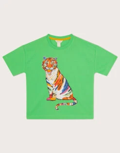 MONSOON Tiger T-Shirt WWF-UK Collaboration Green