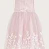 MONSOON Baby Meadow Border Tulle Dress Pink