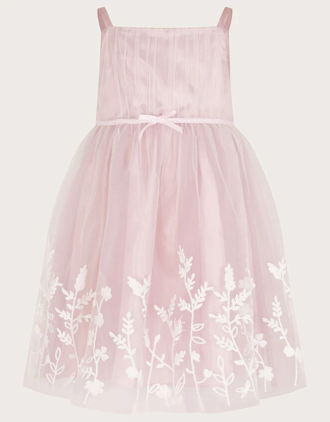 MONSOON Baby Meadow Border Tulle Dress Pink 1 MONSOON Baby Meadow Border Tulle Dress Pink