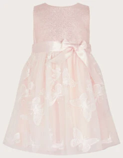 MONSOON Baby Annette Butterfly Dress Pink