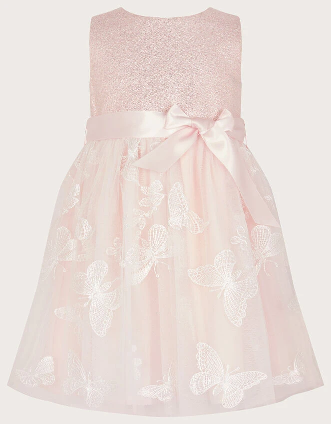 MONSOON Baby Annette Butterfly Dress Pink 1 MONSOON Baby Annette Butterfly Dress Pink
