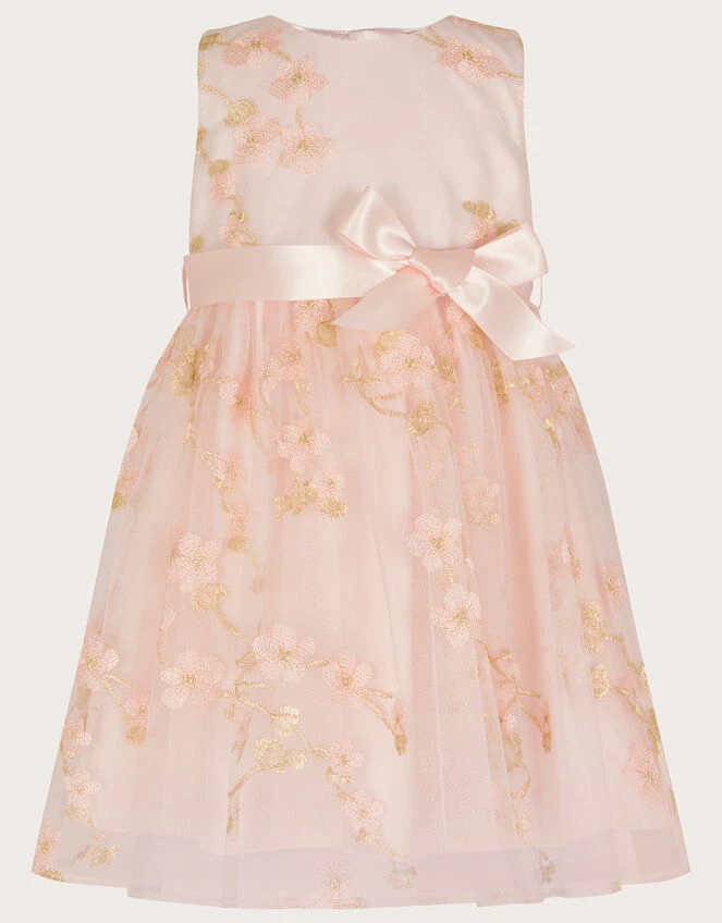 Baby Blossom Flower Lace Dress Pink 1 Baby Blossom Flower Lace Dress Pink