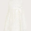 MONSOON Baby Alea Soft Lace Dress Ivory