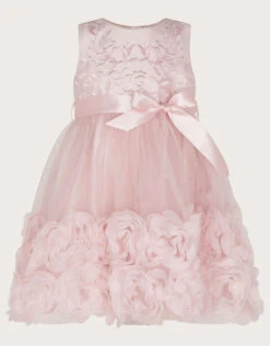 MONSOON Baby Odette Blossom 3D Dress Pink