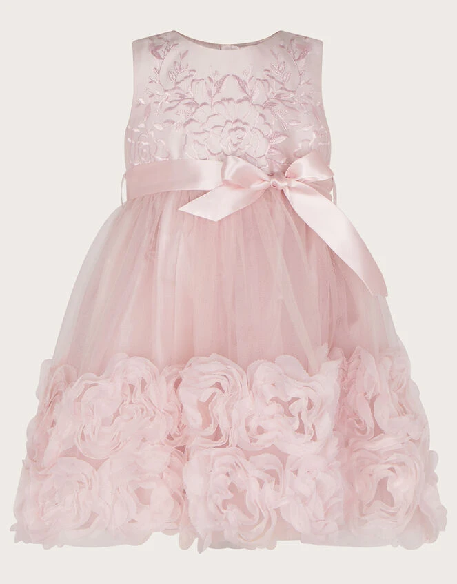 MONSOON Baby Odette Blossom 3D Dress Pink 1 MONSOON Baby Odette Blossom 3D Dress Pink