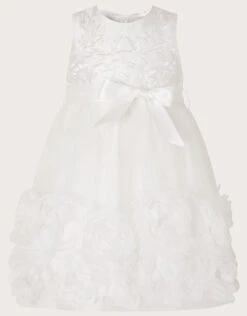MONSOON Baby Odette Blossom 3D Dress Ivory