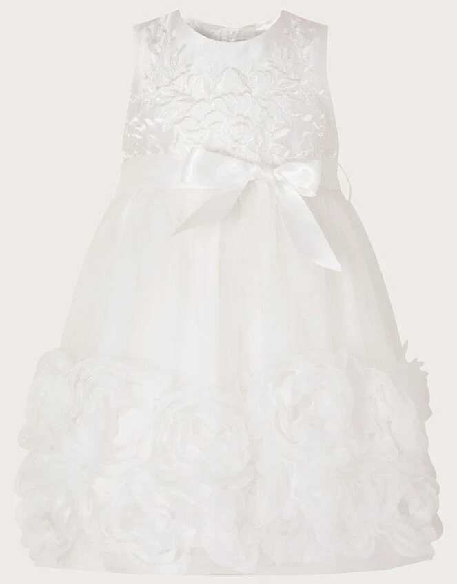 MONSOON Baby Odette Blossom 3D Dress Ivory 1 MONSOON Baby Odette Blossom 3D Dress Ivory